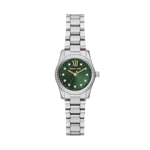Michael Kors Lexington Damenarmbanduhr 26mm - Elegante 26-mm-Damenarmbanduhr mit präzisem Quarzwerk, kratzfestem Mineralglas und silbernem Edelstahlband. Ideal für jeden Anlass und individuell anpassbar.