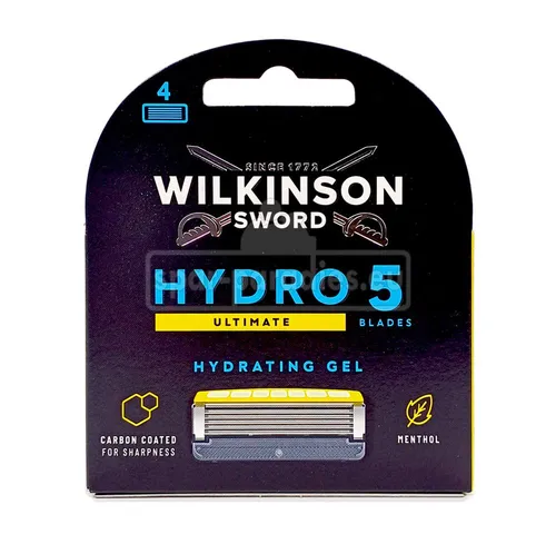 Wilkinson Hydro 5 Rasierklingen - Skin Protection Advanced, 4 Stück - Herren Rasierklingen mit 5 Klingen für eine sanfte und gründliche Rasur, ideal für empfindliche Haut.