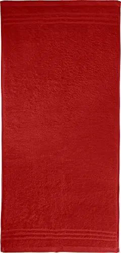 REDBEST Handtuch New York rot Größe 50x100 cm - leichte, weiche Qualität, saugstark, sehr strapazierfähig, 100% Baumwolle