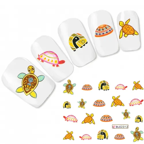 Tattoo Schildkröte Nagel Sticker Turtle Nägel Fuß Aufkleber Nail Art