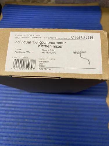 VIGOUR Zweigriff-Spültisch-Wandbatterie individual 1.0 verchromt 1/2''V1ZSWB NEU
