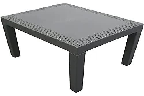 Jack Beistelltisch Kunststoff Rechteck 59x46x40cm - Moderner Beistelltisch aus pflegeleichtem Kunststoff, ideal für Garten und Balkon. Vollständig montiert und wetterfest, perfekt für entspannte Stunden im Freien.