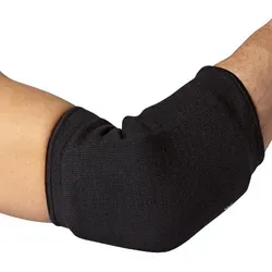 BAY-Sports Ellenbogenschutz Ellbogenbandage mit Polster Kampfsport Ballsport KWON Ellbogen, MMA, Volleyball, Basketball, Dauerelastisch schwarz L