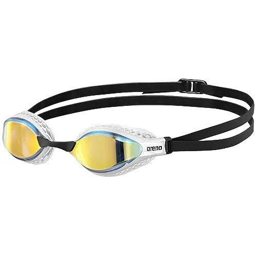arena Airspeed Mirror Wettkampf-Schwimmbrille - Schwimmbrille mit Anti-Fog Gläsern und UV-Schutz, bietet ein erweitertes Sichtfeld und ein super leichtes Tragegefühl dank innovativer Air-Seals Dichtungen, ideal für Wettkampfschwimmer.
