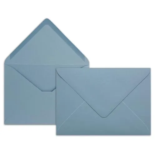 50x Brief-Umschläge in Himmel-Blau von NEUSER PAPIER