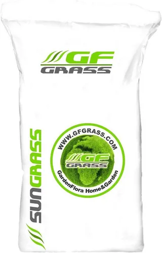 GF Rasensamen Sun Grass 30 kg - Dürreresistenter Rasen für Ihre Gartenfläche - Ideal für Flächen bis 1200 m², dieser dürreresistente Rasensamen sorgt für einen grünen, robusten Rasen, der auch in trockenen Zeiten besticht.