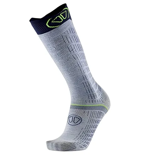 Sidas Ski Merino Performance Socks weiß/blau (050) 42 - Warme Skisocken für Frauen mit EcoTech-Design, bestehend aus Bio-Merinowolle und recyceltem Polyamid, sorgen für optimalen Komfort und Präzision beim Skifahren.