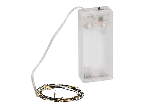 Coen Bakker Deco BV LED-Lichterkette LED Wire, Draht schwarz 1,95m 40 LED warmweiß Timer