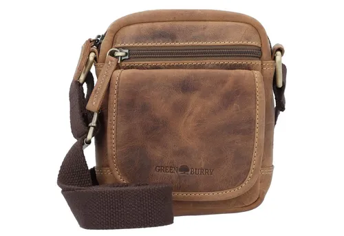 Greenburry Vintage Travel-3 Umhänger Ledertasche klein Leder - Gürteltaschen, handgefertigt aus hochwertigem Leder, ideal für stilvolle Reisen und den täglichen Gebrauch.