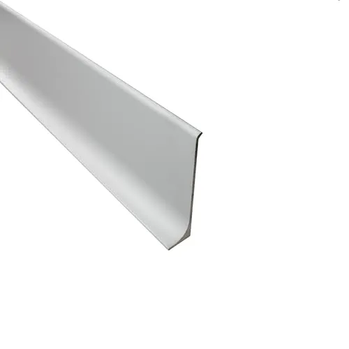 Alu Sockelleiste Fußbodenleisten eloxiert silber 200cm - Dämmstoffe, elegante silberne Matt-Oberfläche, vielseitig einsetzbar und einfach zu montieren ohne sichtbare Bohrlöcher.