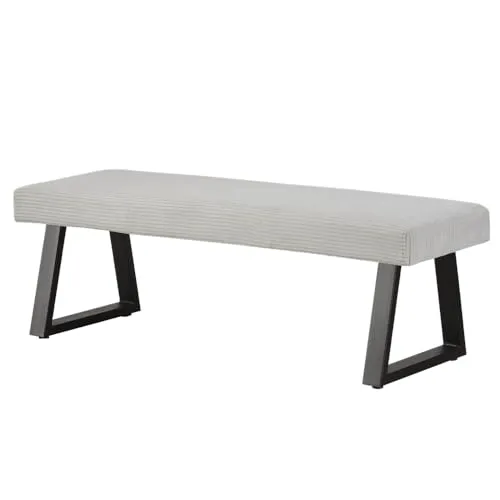 B&D home Sitzbank Dolce | Gepolsterte Esszimmerbank 140 cm - Esszimmer Sitzbank im modernen Industrial Design mit bequemen Kunstlederkissen für optimalen Sitzkomfort – ideal für Esszimmer, Garderobe oder Küche.