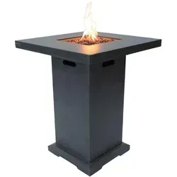 Elementi Feuerstelle Montreal, Dunkelgrau, Quadratisch 87x106 cm