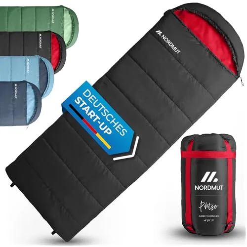 NORDMUT® Deckenschlafsack für Erwachsene – Ultraleicht & Kompakt mit YKK-Reißverschluss - Erleben Sie maximalen Komfort mit unserem ultraleichten Deckenschlafsack (1600g), der sich auf 30 x 40 cm packen lässt. Ideal für Camping, Outdoor & Festivals – strapazierfähig und atmungsaktiv für angenehme Nächte!