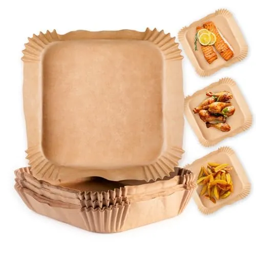 GOURMETmaxx Backpapier für Heißluftfritteuse 200 Stück – Antihaftbeschichtet & Ölbeständig