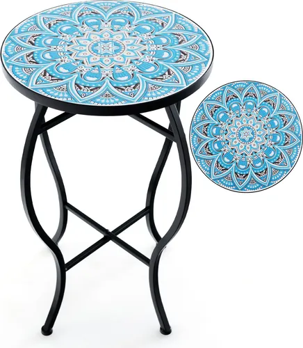 COSTWAY Beistelltisch 30x50cm in blau von Costway