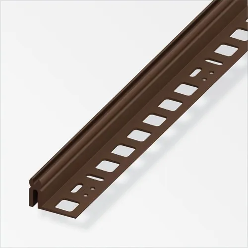 alfer Träger-Profil 1 m, 23 x 30 mm PVC (Kunststoff) glatt braun  Trägerprofil