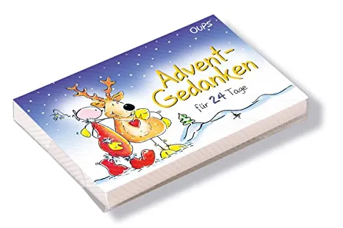 werteART Verlag GmbH Oups Kärtchenbox: Adventgedanken: 24 Spruchkärtchen für die Adventzeit (auch als Adventkalender geeignet)