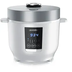 Arendo Digitaler Reiskocher mit 5 Programmen, 350W in silber von Arendo