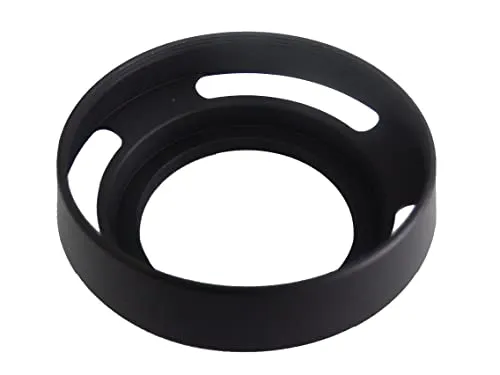 vhbw Gegenlichtblende für 43mm Objektiv - Streulichtblende, Schwarz, Metall, rund