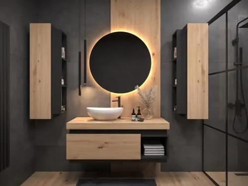 Easy4You Matt Schwarz/Eiche Unterschrank Kaya 100 cm von easy4you