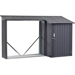 Kaminholzunterstand inkl. Geräteraum 270 x 105 x 158 cm anthrazit