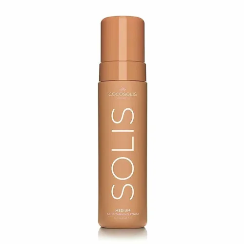 COCOSOLIS SOLIS Medium Selbstbräuner Mousse - Selbstbräuner für Gesicht und Körper mit pflanzlichem DHA, sorgt für eine satte, natürliche Bräune. Schnell trocknend, leicht aufzutragen und pflegt die Haut. Vegan & tierversuchsfrei.