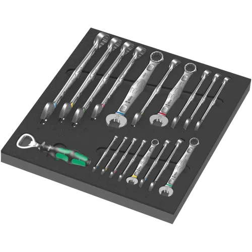 Wera 9731 Schaumstoffeinlage 6003 Joker Set 1, 19-teilig - Multifunktionswerkzeug-Zubehör mit langlebiger Schaumstoffeinlage; jedes Werkzeug hat seinen festen Platz und ist schnell auffindbar.