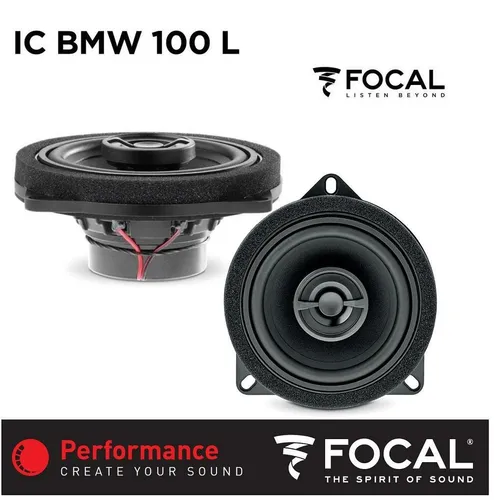 Focal ICBMW100L Inside 2-Wege Coax Lautsprecher für BMW - Hochwertiges 2-Wege Koaxial-System für BMW, mit 10,16 cm Lautsprechern und kraftvoller Sinusleistung bis 99 Watt RMS für ein beeindruckendes Klangerlebnis.