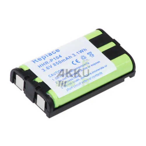 Akku passend für Panasonic KX-TG2302B / Panasonic KX-TG2312 / HHR-P104 850mA