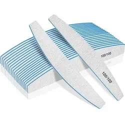 Nagelfeilen-Set 12 Stück 100/100 Grit, doppelseitige - Hochwertiges 12-teiliges Nagelfeilenset für präzise Nagelpflege. Die doppelseitigen Feilen sind waschbar und perfekt für Maniküre und Nagelstyling. Ideal für Nail-Art-Enthusiasten und langlebig für den professionellen Einsatz.