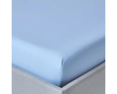 Homescapes Spannbettlaken Spannbettlaken extra hoch – blau, Ägyptische Baumwolle, 90 x 190 cm, 100% Baumwolle (ägyptisch), Gummizug: mit Rundumgummi