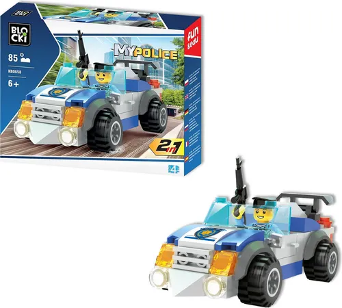 BLOCKI MyPolice Polizeiauto Polizeiwagen Bausatz Spielzeug 85 Teile