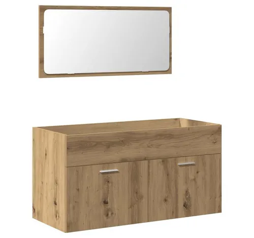 Badschrank mit Spiegel Artisan-Eiche von vidaXL