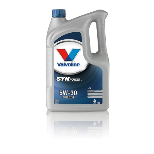 Motoröl VALVOLINE Synpower C2 5W30 5L - Hochwertiges Motoröl für optimale Leistung, ACEA C2, 5 Liter, ideal für moderne Diesel- und Benzinmotoren, sorgt für hervorragenden Verschleißschutz und lange Lebensdauer.