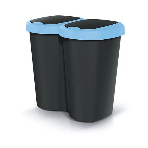 Compacta B Duo Abfallbehälter 40L blau/schwarz
