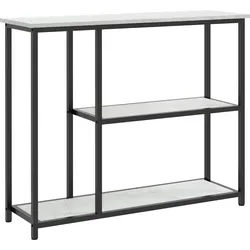 HOMCOM Konsolentisch mit 3 Ablagen in weiß von HOMCOM