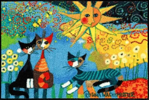 Wohnmatte La Dolce Vita 50 x 75 cm - Tür- & Bodenmatten aus 100 % Polyamid für eine langlebige und pflegeleichte Nutzung, ideal für jeden Eingangsbereich.