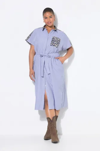 Studio Untold Hemdblusenkleid Hemdblusenkleid Oversize Shape Leo-Patch