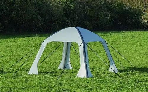 Pro Plus Luft-Pavillon, 365x365cm, hellgrau/anthrazit