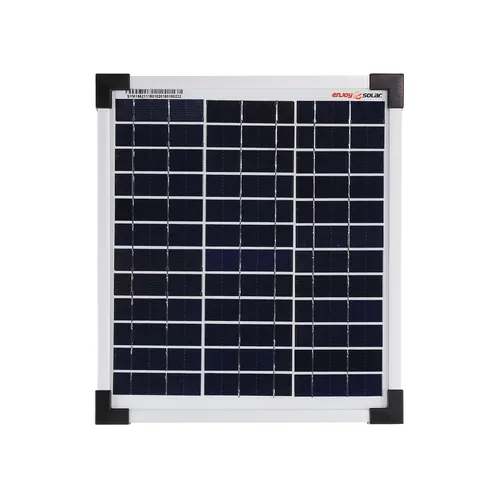 enjoy solar® Solarpanel Polykristallines Solarmodul 10W 12V, 156.75 mm Perc-Zellen, 0% MwSt