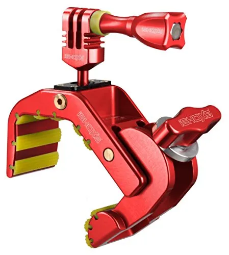 iSHOXS Shark Universal | Motorradhalterung für GoPro Hero 13 12 11 10 9 8 DJI Osmo Insta360 Akaso und kompatible Action-Kameras | aus Aluminium 28-65 mm - 360° Grad