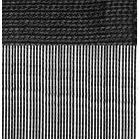 Bestlivings Fadengardine Vorhang für Wohnwagen Schwarz Plus Gardinenstange 56 cm x 185 cm