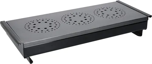 Master Class Professioneller Teelicht-Speisewärmer aus Karbonstahl - Warmhalteplatte für effiziente Wärmeverteilung mit drei Teelichtern, ideal für Partys und Buffets. Robuste, antihaftbeschichtete Servierplatte für Teller und Schüsseln.