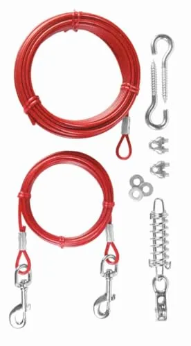 TRIXIE Hofleine Auslaufleine mit Laufrolle - 15 m - Praktische 15 m Auslaufleine von TRIXIE, ideal für sichere Bewegungsfreiheit im Garten oder Hof. Mit Laufrolle für müheloses Handling und viel Komfort beim Spielen.