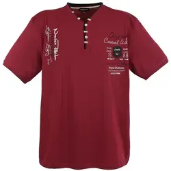Lavecchia T-Shirt Lavecchia Herren T-Shirt LV-2042 Bordeaux 4XL Herrenshirt V-Ausschnitt 4XL