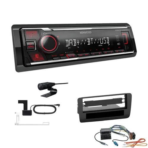 Kenwood KMM-BT408 DAB+ 1-DIN Auto Radio Bluetooth für Audi A1 und Sportback