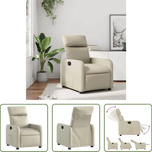 Relaxsessel Creme Kunstleder