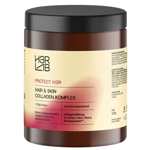 H3R LAB Hair & Skin Collagen Komplex Pulver – Kollagen mit Biotin, Zink & Vitamin C | Beauty Komplex für Haut, Haare & Nägel |120 g