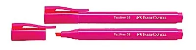 Faber-Castell 157728 - Textmarker Textliner 38, in Stiftform mit Clip, pink ...