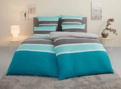 TOM TAILOR HOME Bettwäsche Felix 3-teilig in blau von TOM TAILOR HOME